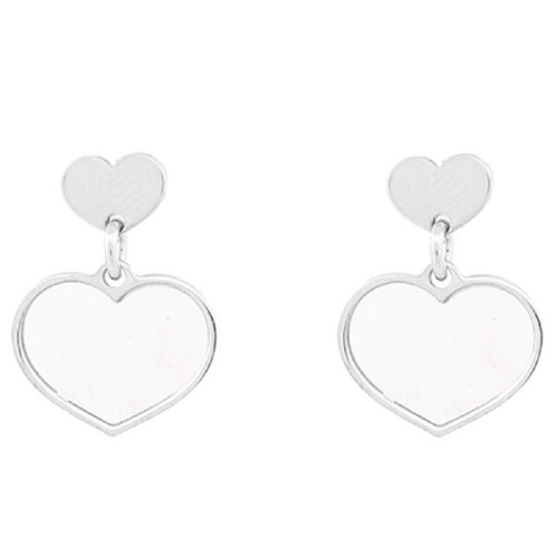 PEND. DOBLE CORAZON LISO Y NACAR - PE6418R