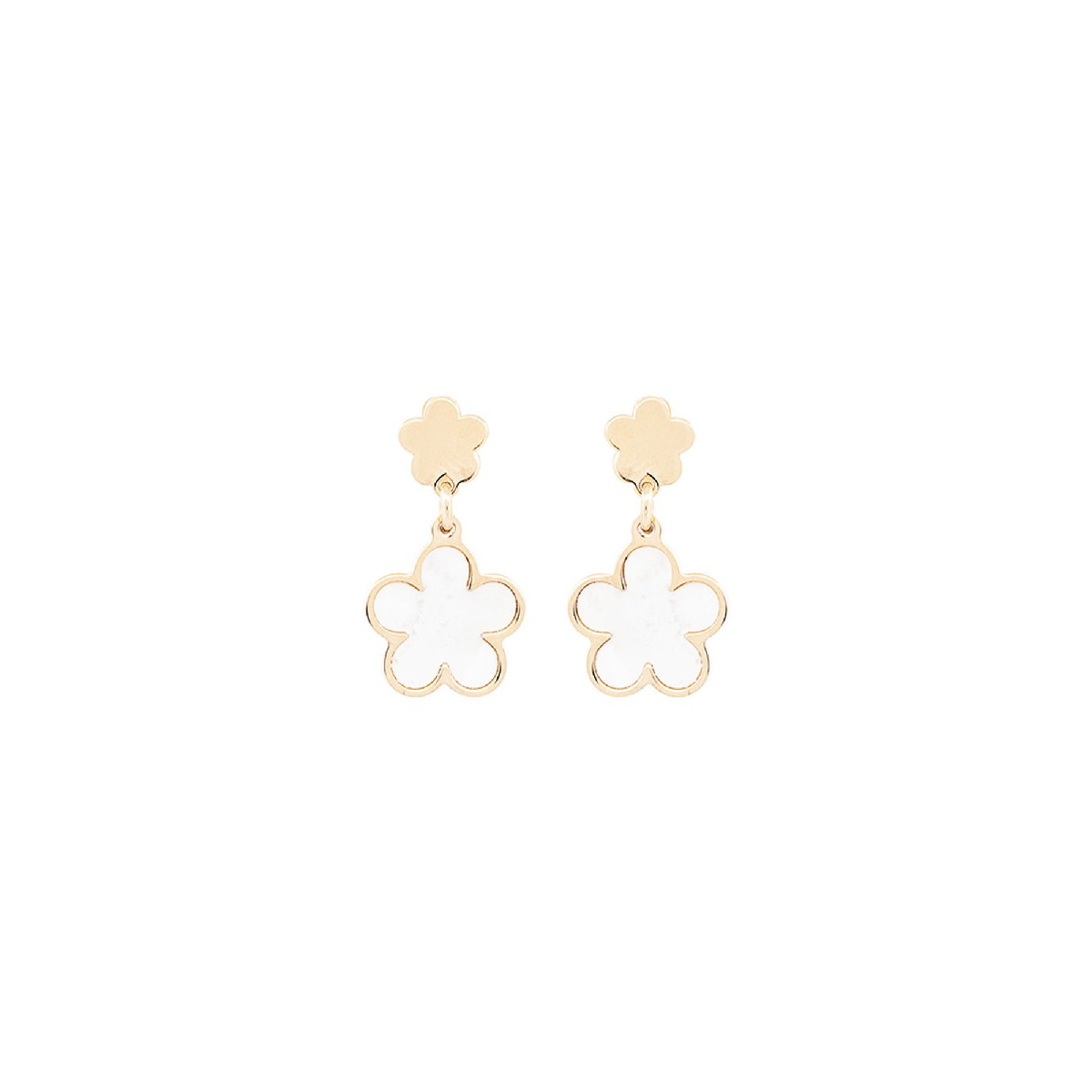 PEND. DOBLE FLOR LISA Y NACAR - PE6420CH