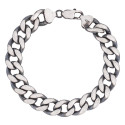 PULSERA BARBADA PLATA OXIDO HUECA - PU5686OX