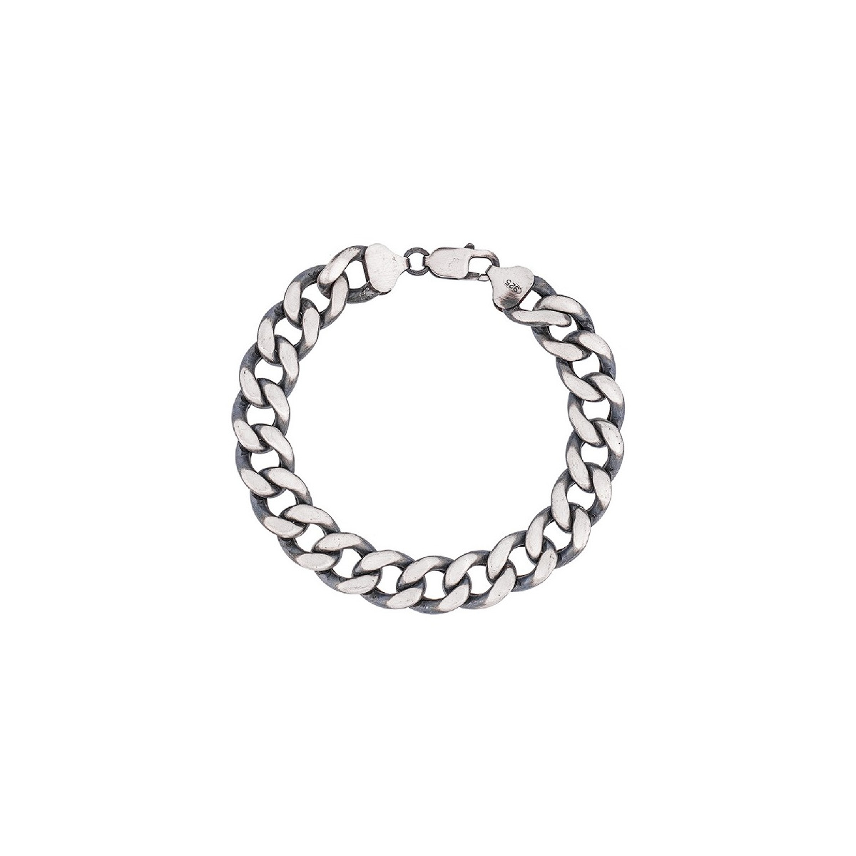 PULSERA BARBADA PLATA OXIDO HUECA - PU5686OX