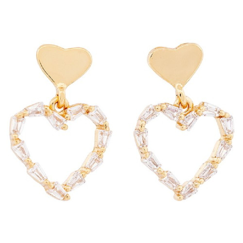P. CORAZON LISO + SILUETA CON CZ - PE6443CH