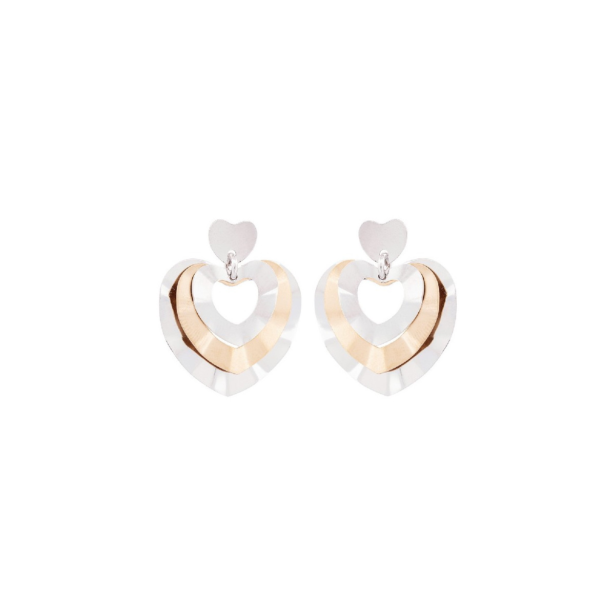 PEND. TRIPLE CORAZON BICOLOR - PE6448R/CH