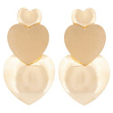 PEND. LARGO 3 CORAZONES MATE BRILLO - PE6455CH