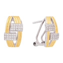 PEND. OMEGA BICOLOR LISO + CZ  - PE6461R/CH