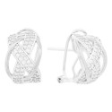 PEND. OMEGA ENTRELAZADO LISO + CZ  - PE6462R