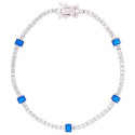 P. CZ BLANCAS + 5 CZ RECTANGULAR COLOR - PU5691R/03