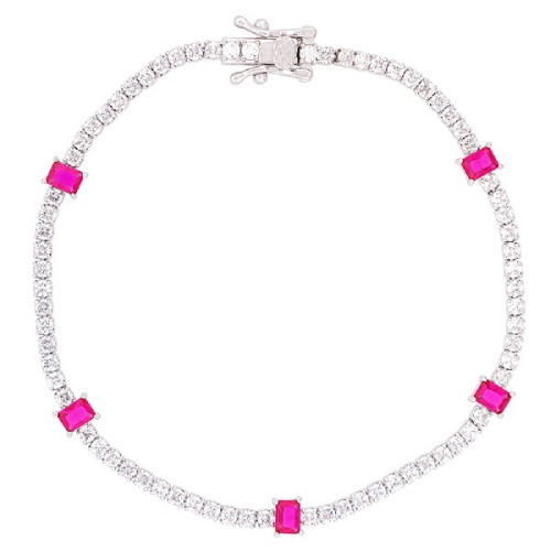 P. CZ BLANCAS + 5 CZ RECTANGULAR COLOR - PU5691R/13