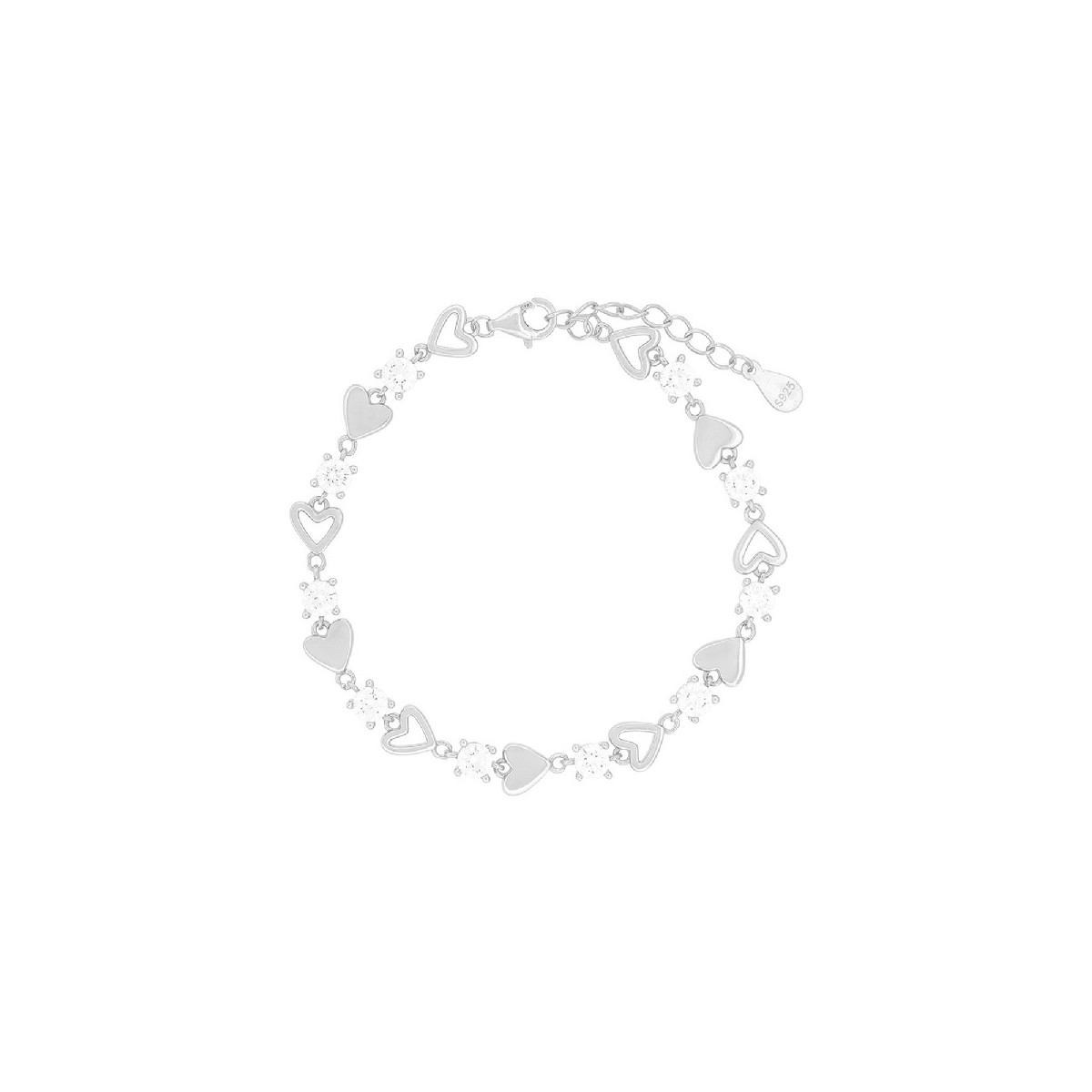 PUL. CORAZON LISO + CZ + CORAZON CALADO - PU5696R/04