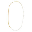 G.DOBLE MITAD PERLA NATURAL MITAD CADENA - GA1864CH