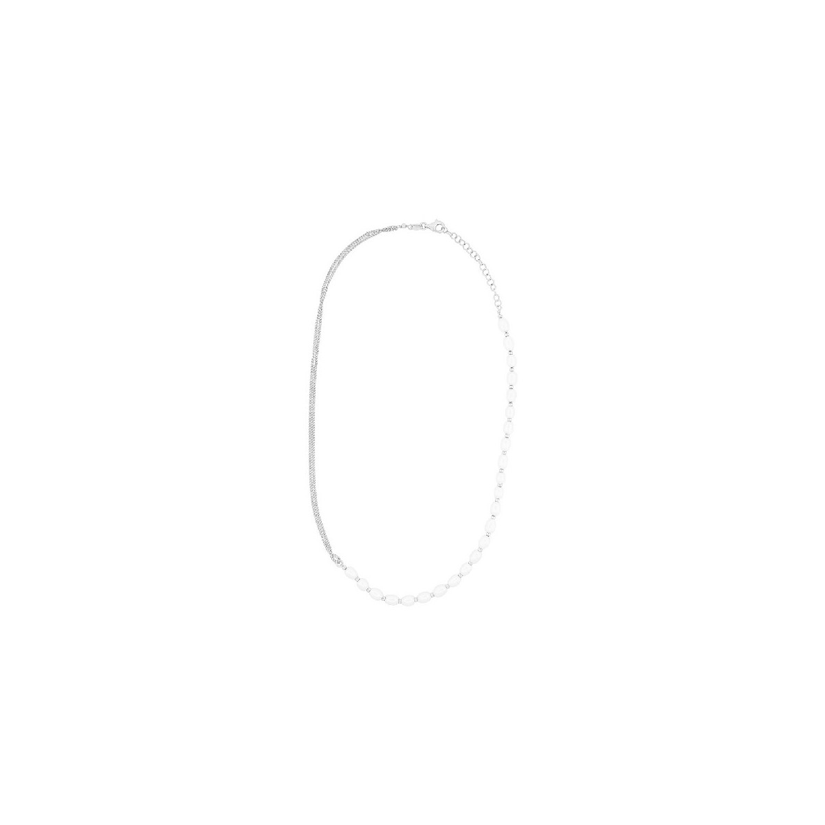G.DOBLE MITAD PERLA NATURAL MITAD CADENA - GA1864R