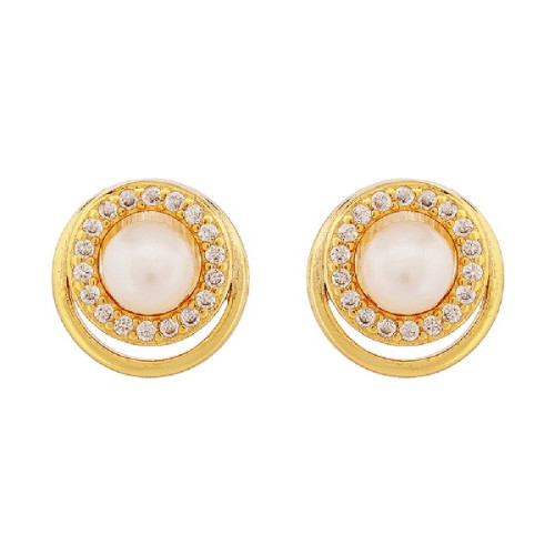PE. 2 AROS LISO CZ + PERLA CENTRO - PE6284CH