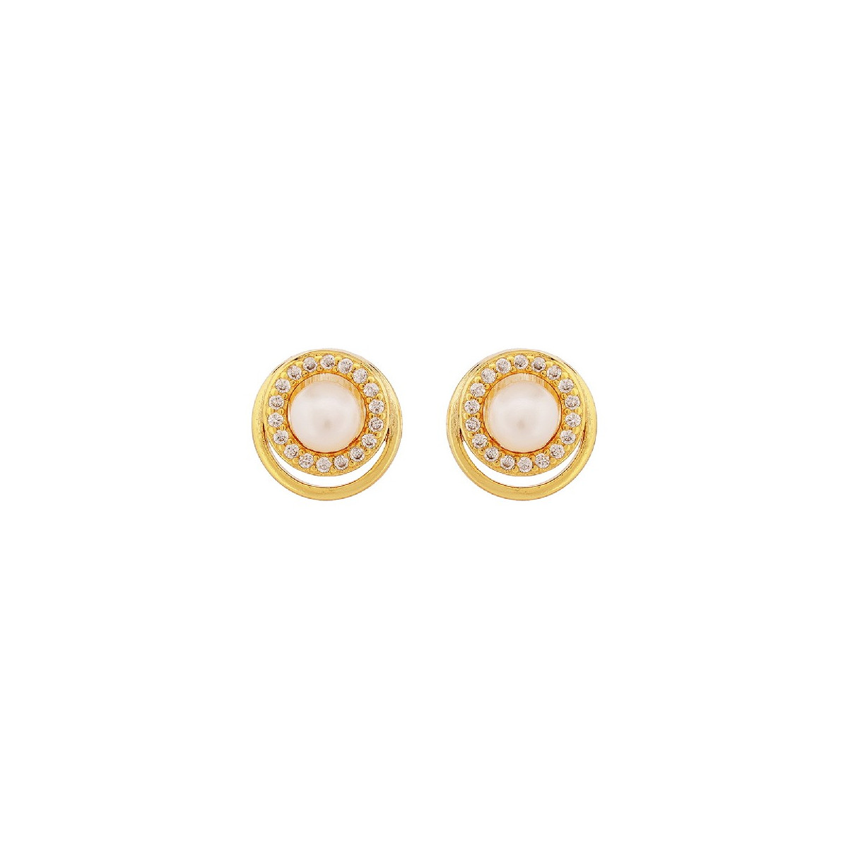 PE. 2 AROS LISO CZ + PERLA CENTRO - PE6284CH PE. 2 AROS LISO CZ + PERLA CENTRO - PE6284CH
