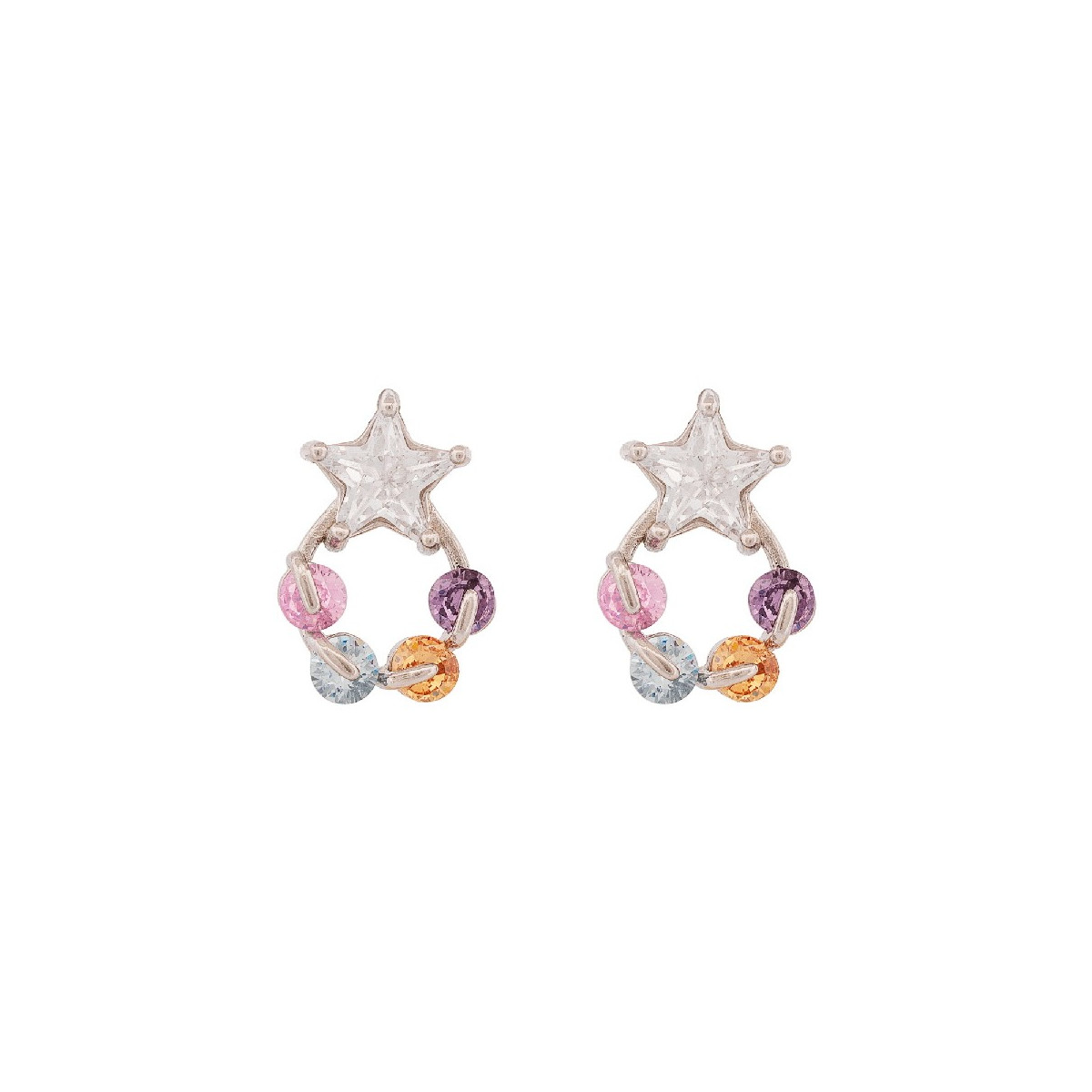 PEND. ESTRELLA CZ + CIRCULO CZ COLORES - PE6536R/24 PEND. ESTRELLA CZ + CIRCULO CZ COLORES - PE6536R/24