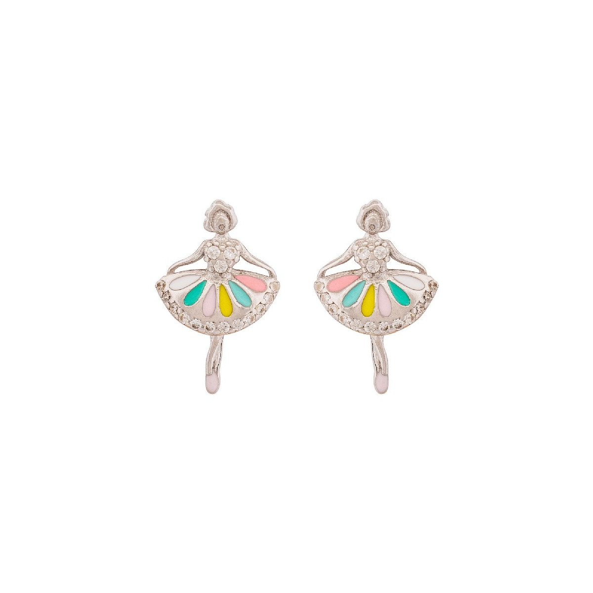 PENDIENTE BAILARINA FALDA ESMALTE - PE6539R