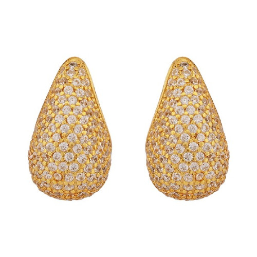 PENDIENTE GOTA CZ 14 MM  - PE6481CH
