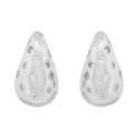 PENDIENTE GOTA LISO Y CZ 14 MM - PE6482R