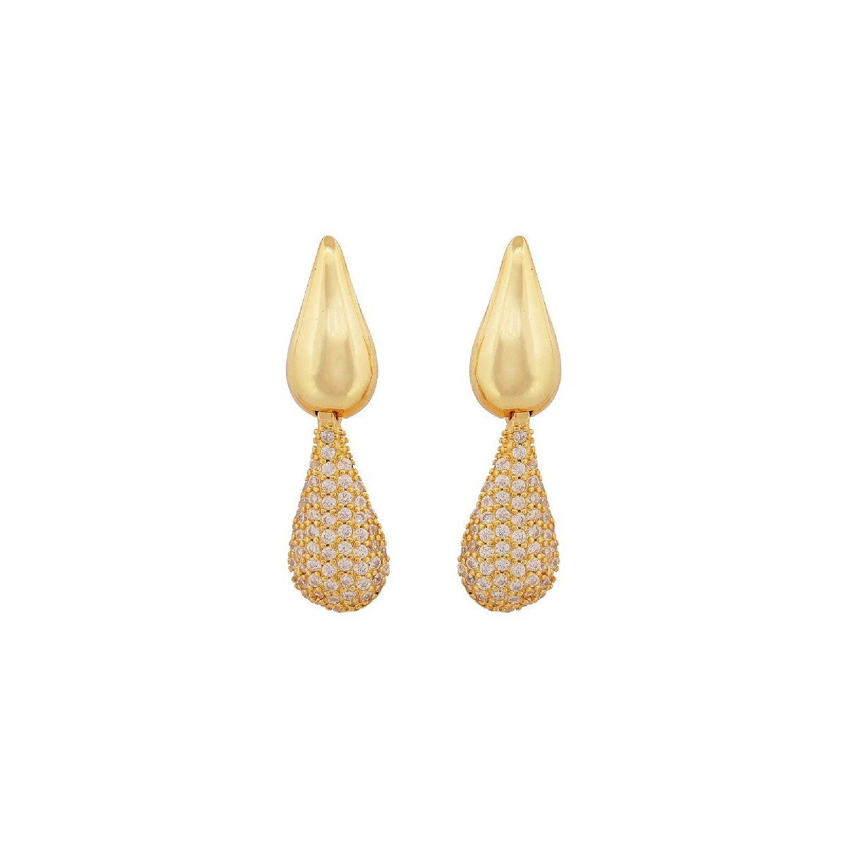 PENDIENTE GOTA DOBLE 1 LISA 1 CZ - PE6485CH