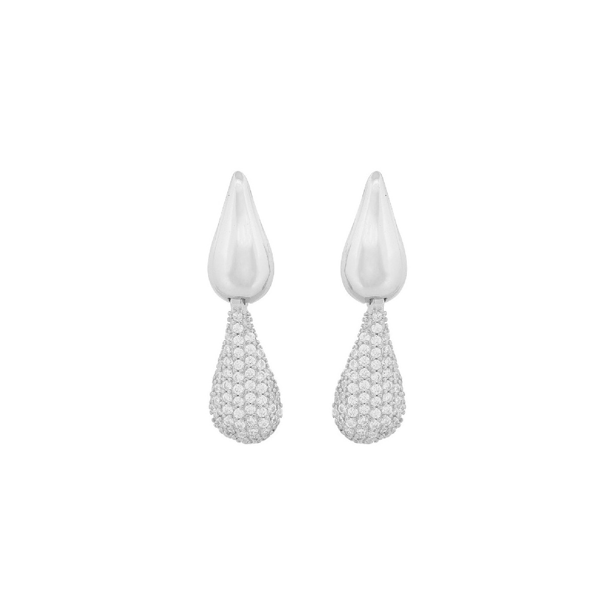 PENDIENTE GOTA DOBLE 1 LISA 1 CZ - PE6485R