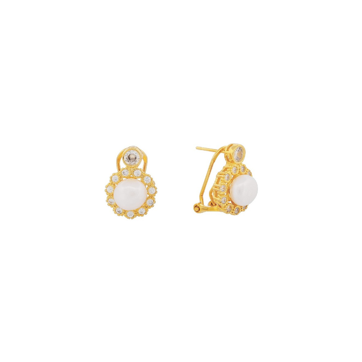 PEND. OMEGA PERLA BORDE CZ CHATON ARRIBA - PE6516CH