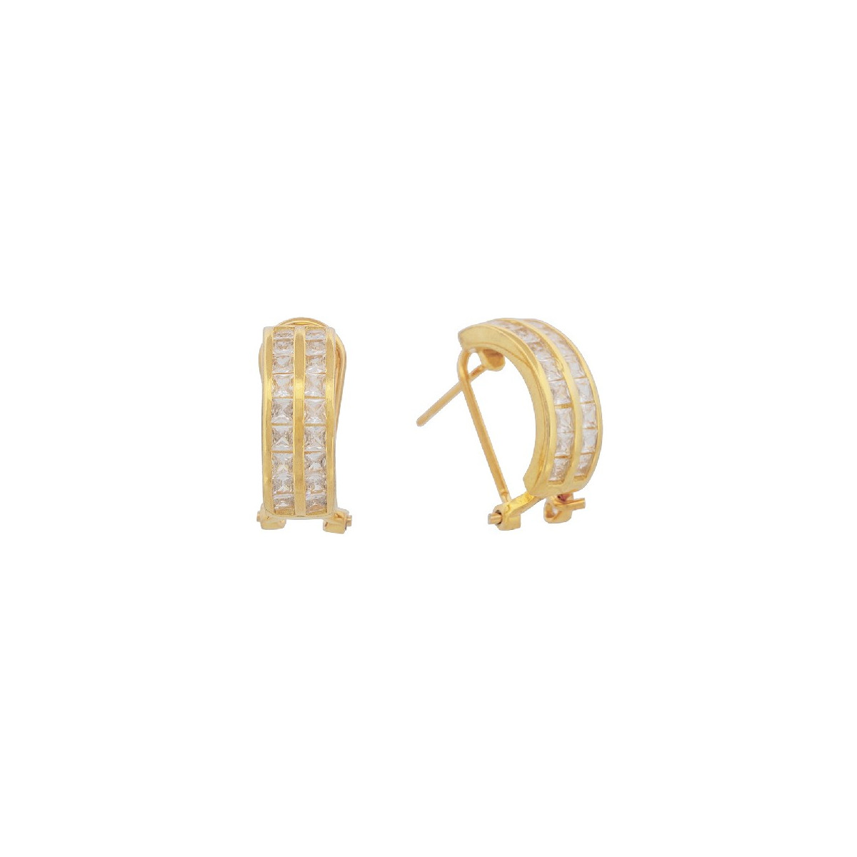 PENDIENTE OMEGA 2 LINEAS DE CZ - PE6524CH