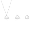 JUEGO TRIANGULO CZ CENTRO PERLA - JU3127R