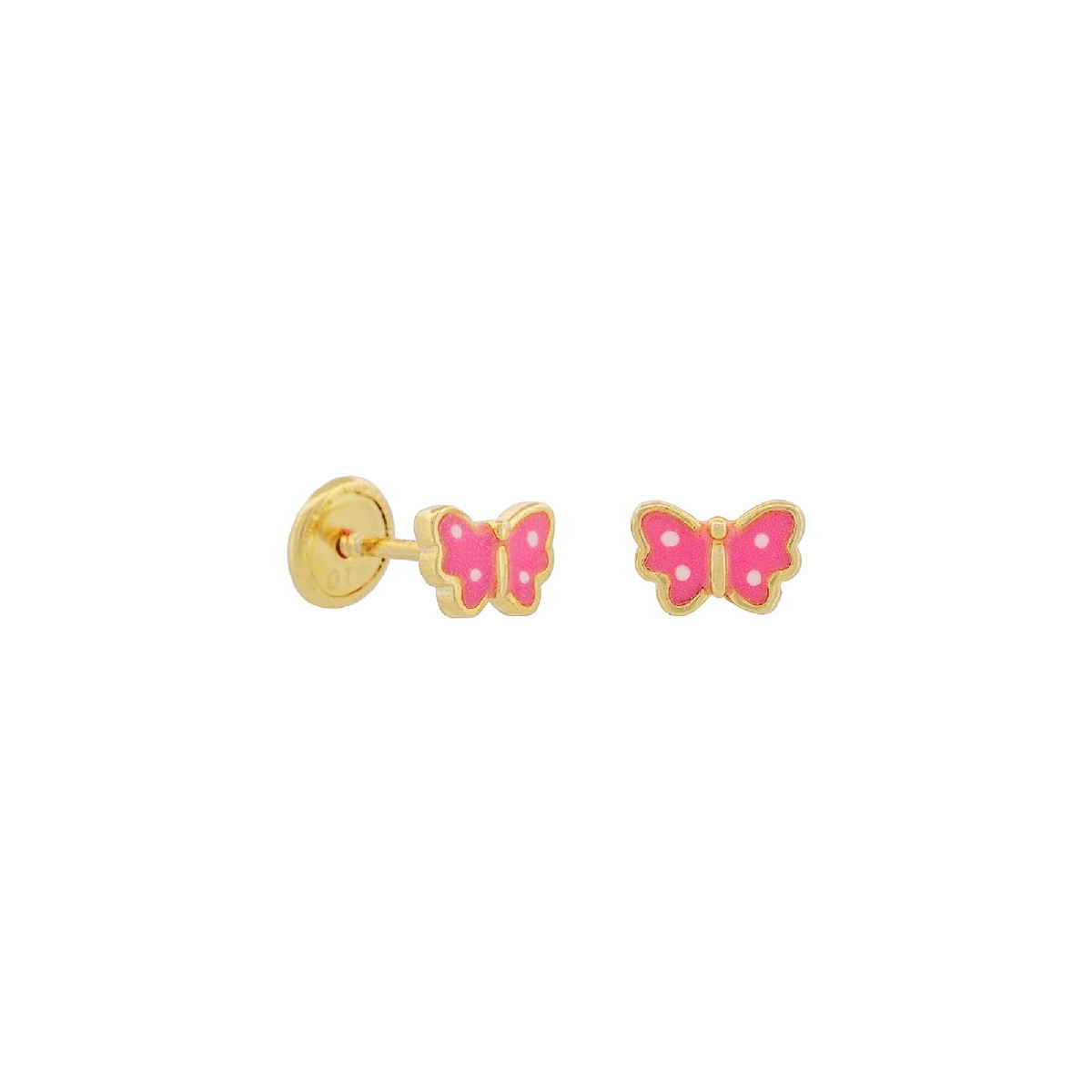 PENDIENTE ESMALTE MARIPOSA ROSCA TACO DE 3 UD. - PE3744CH