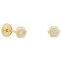 PENDIENTE CHATON 3MM MARGARITA ROSCA TACO DE 3 UD. - PE3797CH