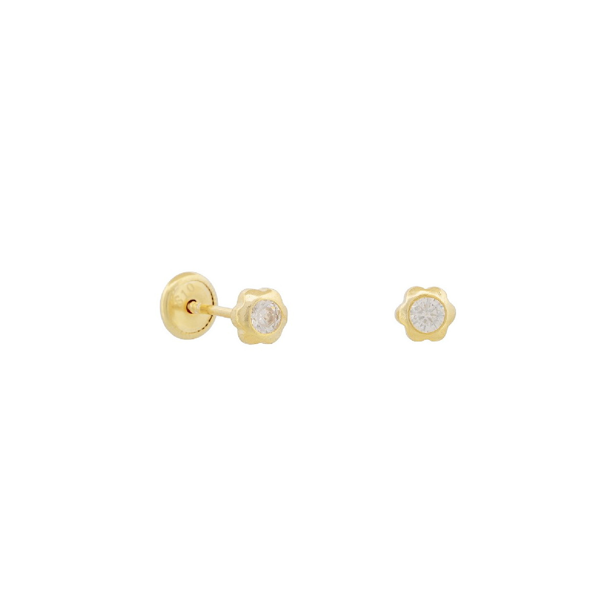 PENDIENTE CHATON 3MM MARGARITA ROSCA TACO DE 3 UD. - PE3797CH