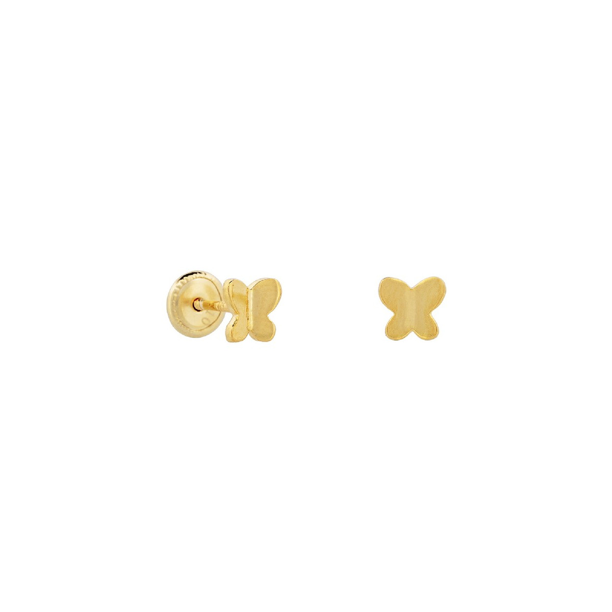 PENDIENTE MARIPOSA LISA PLATA ROSCA TACO DE 3 UD - PE5451CH