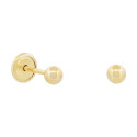 PENDIENTE BOLA PLATA 3MM ROSCA TACO DE 3 UD - PE5455CH