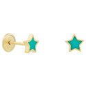 PENDIENTE ESTRELLA ESMALTE ROSCA TACO DE 3 UD - PE5456CH