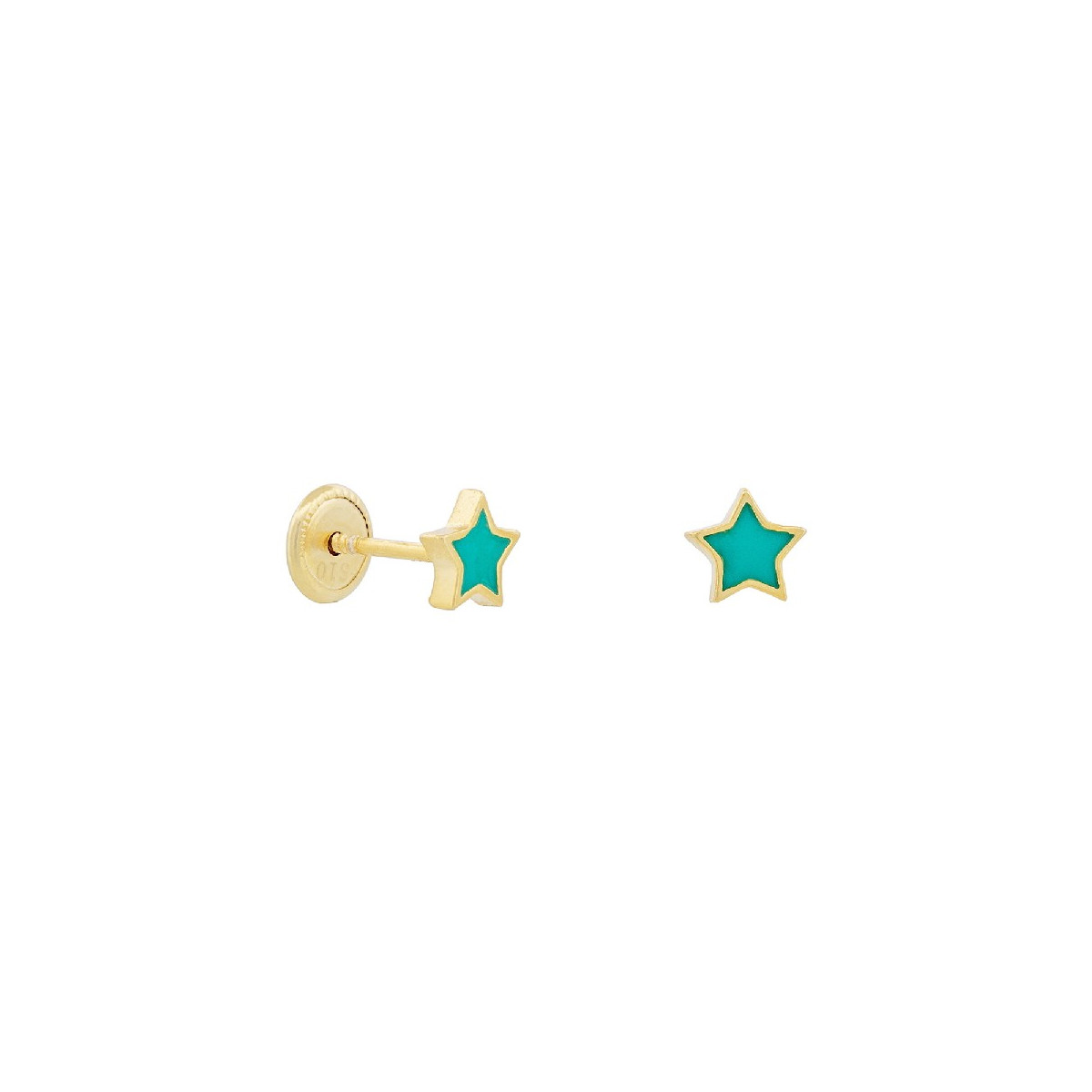 PENDIENTE ESTRELLA ESMALTE ROSCA TACO DE 3 UD - PE5456CH