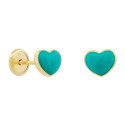PENDIENTE CORAZON ESMALTE ROSCA TACO DE 3 UD - PE5460CH