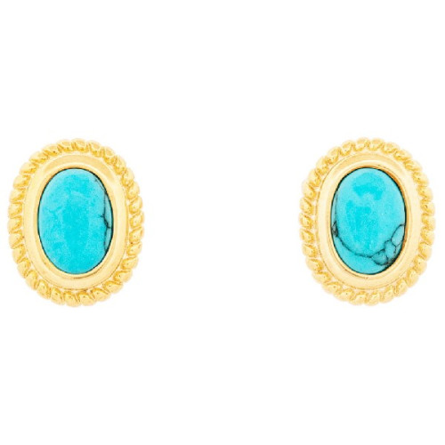 PEND. PIEDRA OVAL BORDE RIZADO - PE6544CH/15