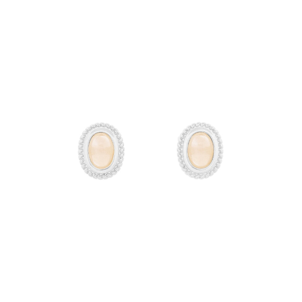 PEND. PIEDRA OVAL BORDE RIZADO - PE6544R/14