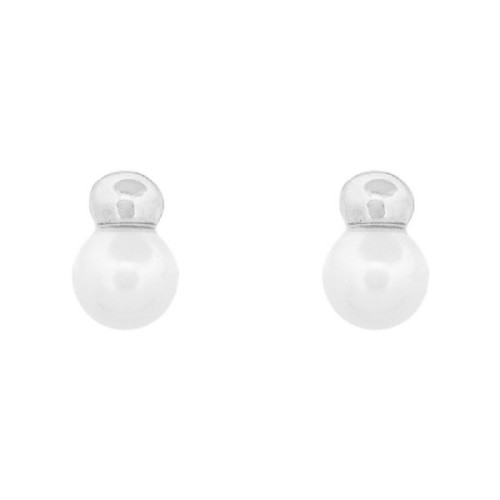 PEND. BOLA PLATA 3 MM + PERLA 4 MM  - PE6553R