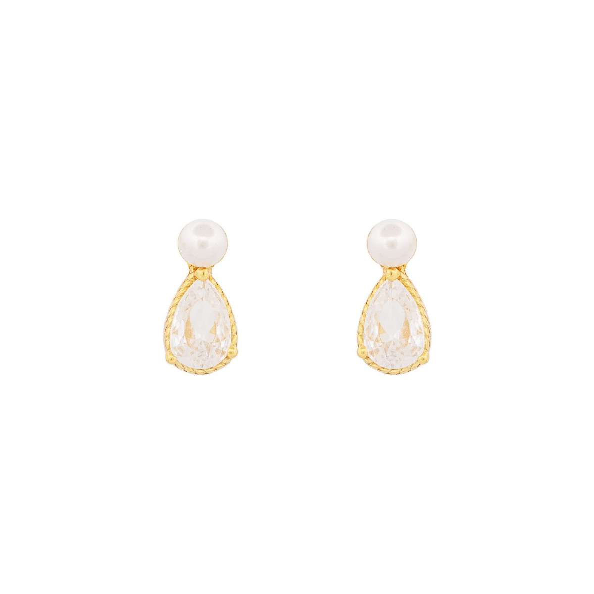PEND. PERLA + CZ LAGRIMA ABAJO - PE6561CH
