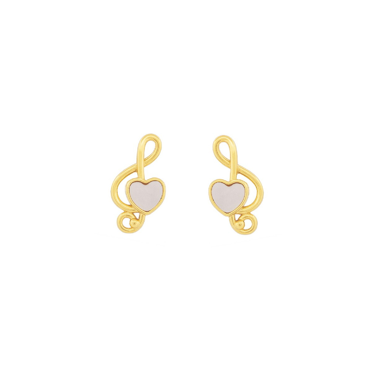 PEND. CLAVE DE SOL CORAZON NACAR - PE6567CH