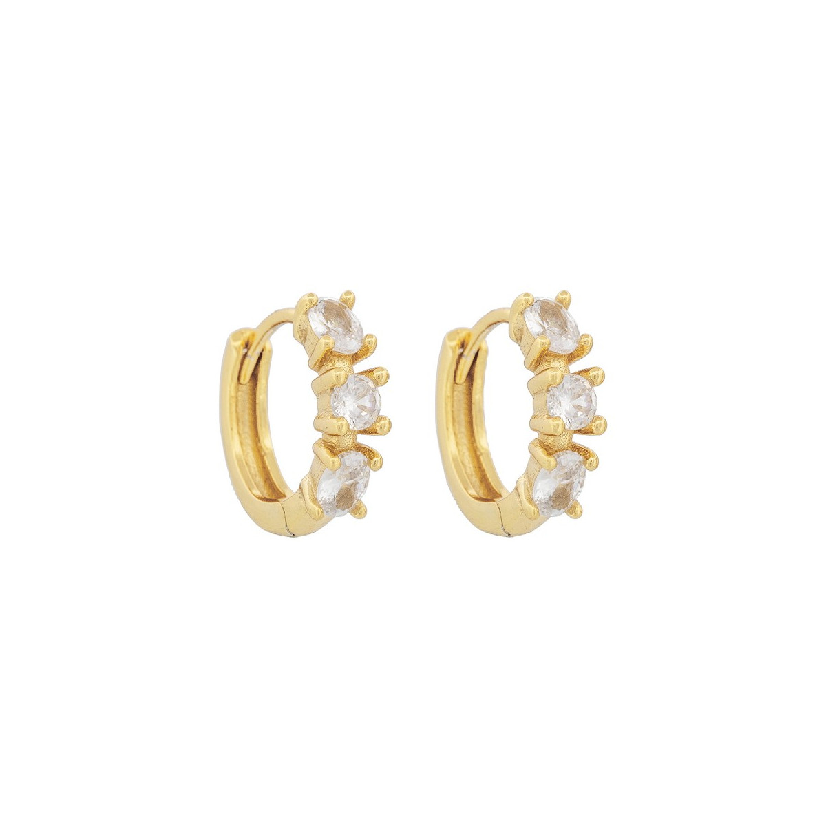 PENDIENTE ARO CON 3 CZ - PE6596CH
