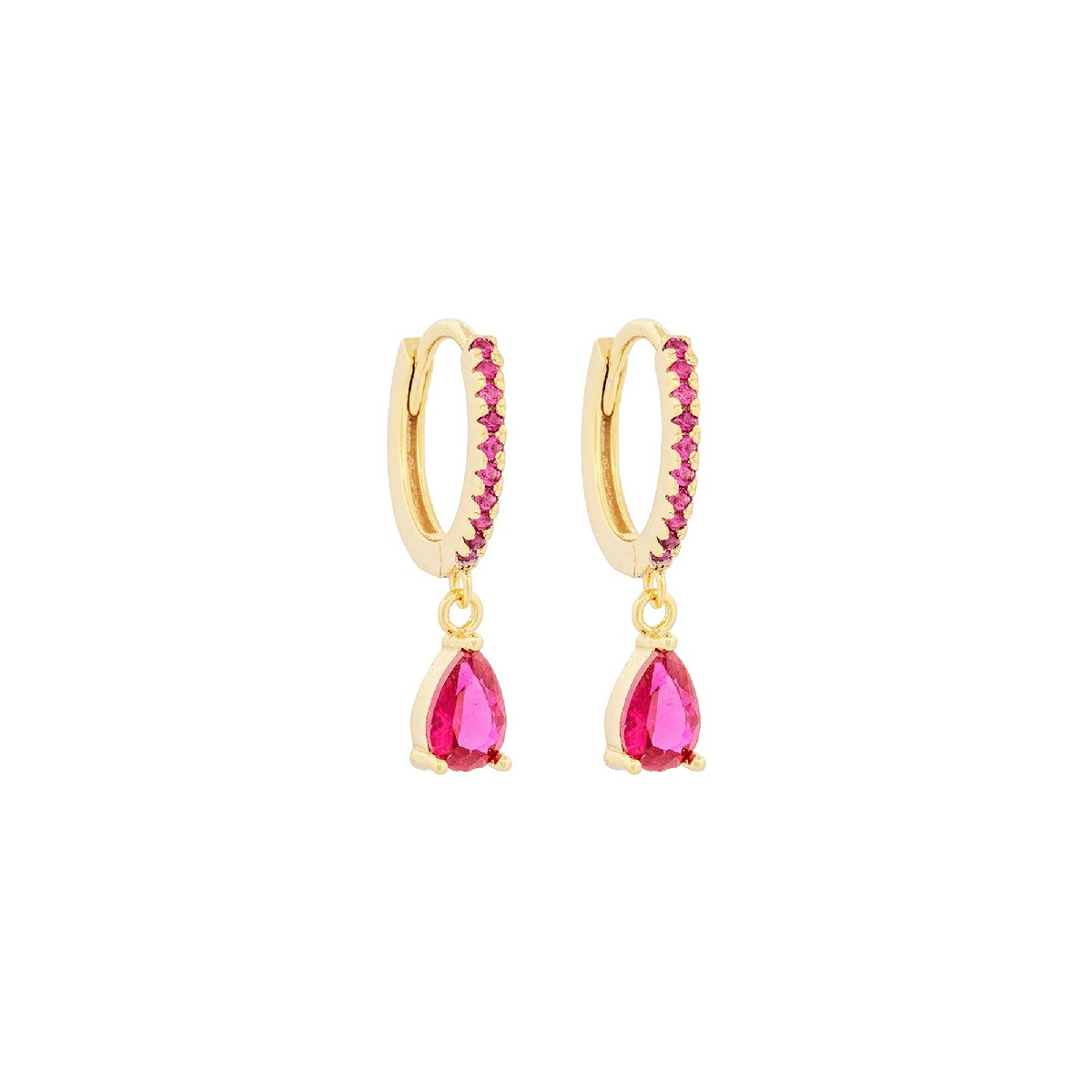 PEND. ARO CON CZ + CZ LAGRIMA COLGANDO - PE6597CH/13