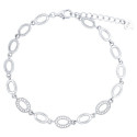 PULSERA OVALES CZ + LISO - PU4358 PULSERA OVALES CZ + LISO - PU4358