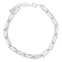 PUL.ESLABON RECTANGULAR MITAD LISOS Y CZ - PU5740R