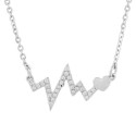 GARG. LINEA DE LA VIDA CZ + CORAZON LISO - GA1870R