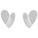 PENDIENTE CORAZON LISO DOBLADO - PE6608R