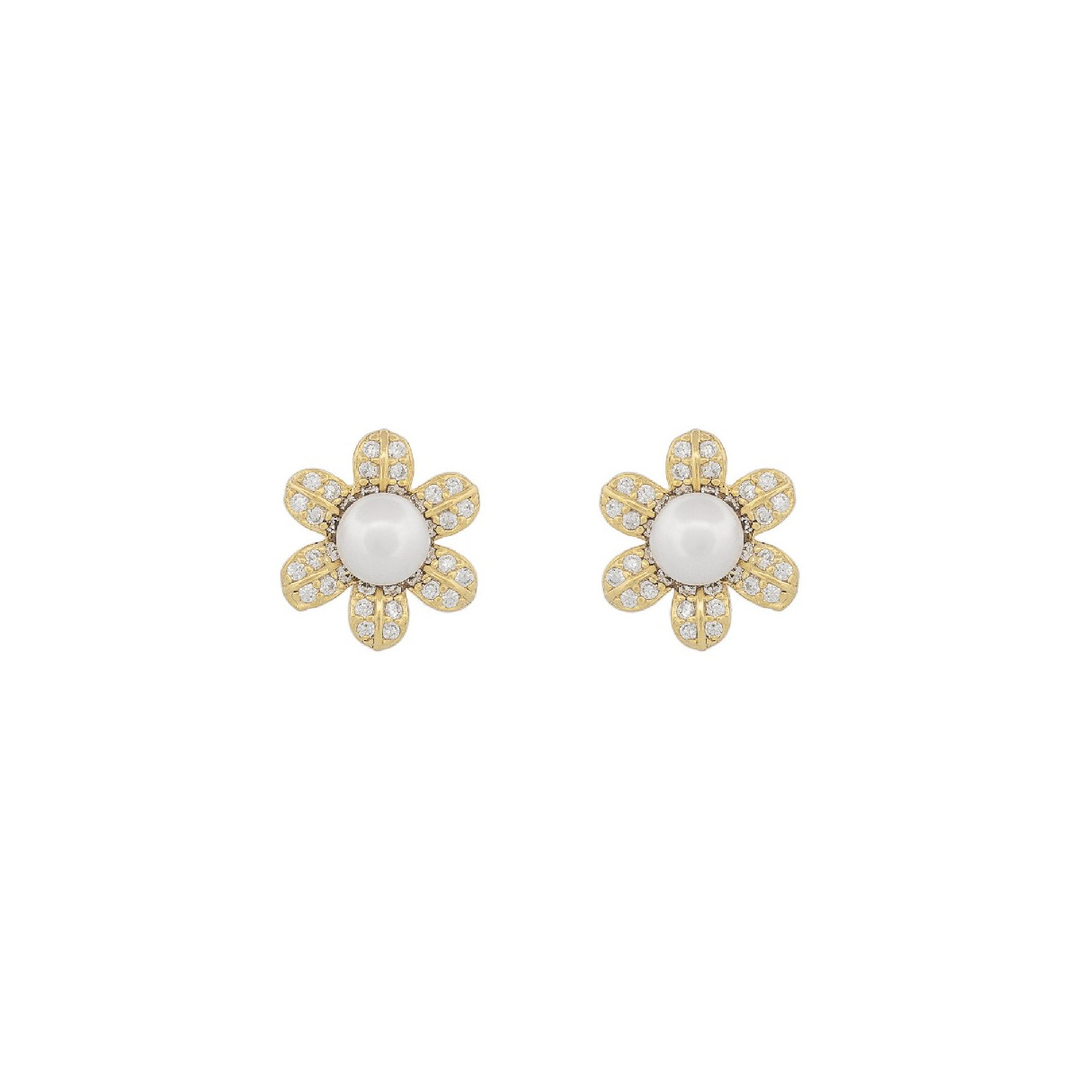 PE. FLOR PETALOS CZ CENTRO PERLA NATURAL - PE6610CH