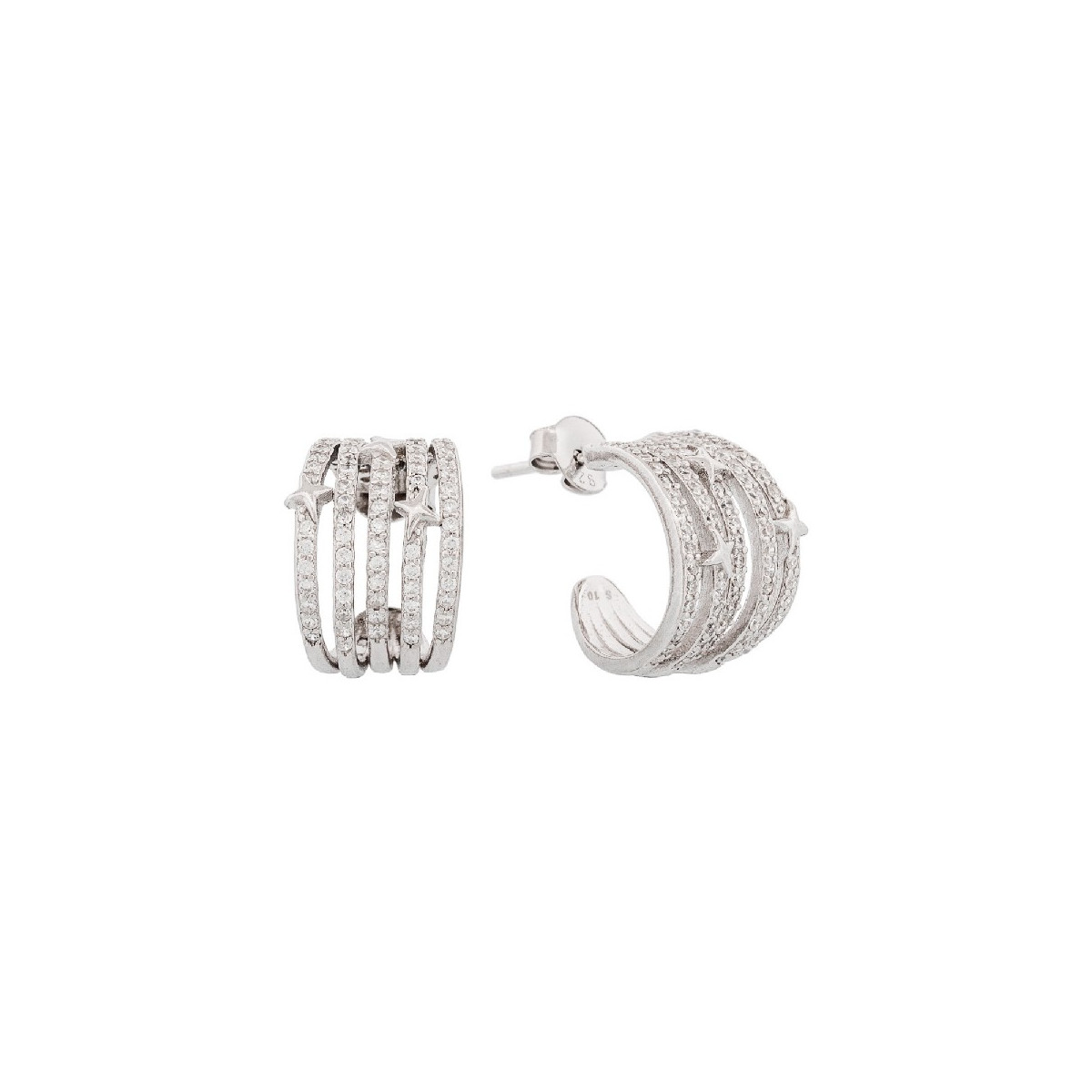 PENDIENTE ARO PRESION LINEAS CZ - PE6611R