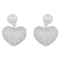 PENDIENTE PERLA CORAZON CZ - PE6613R