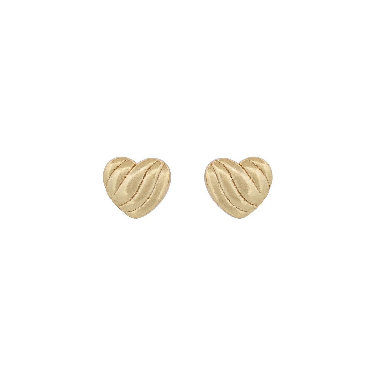 PENDIENTE CORAZON LABRADO LISO - PE6616CH