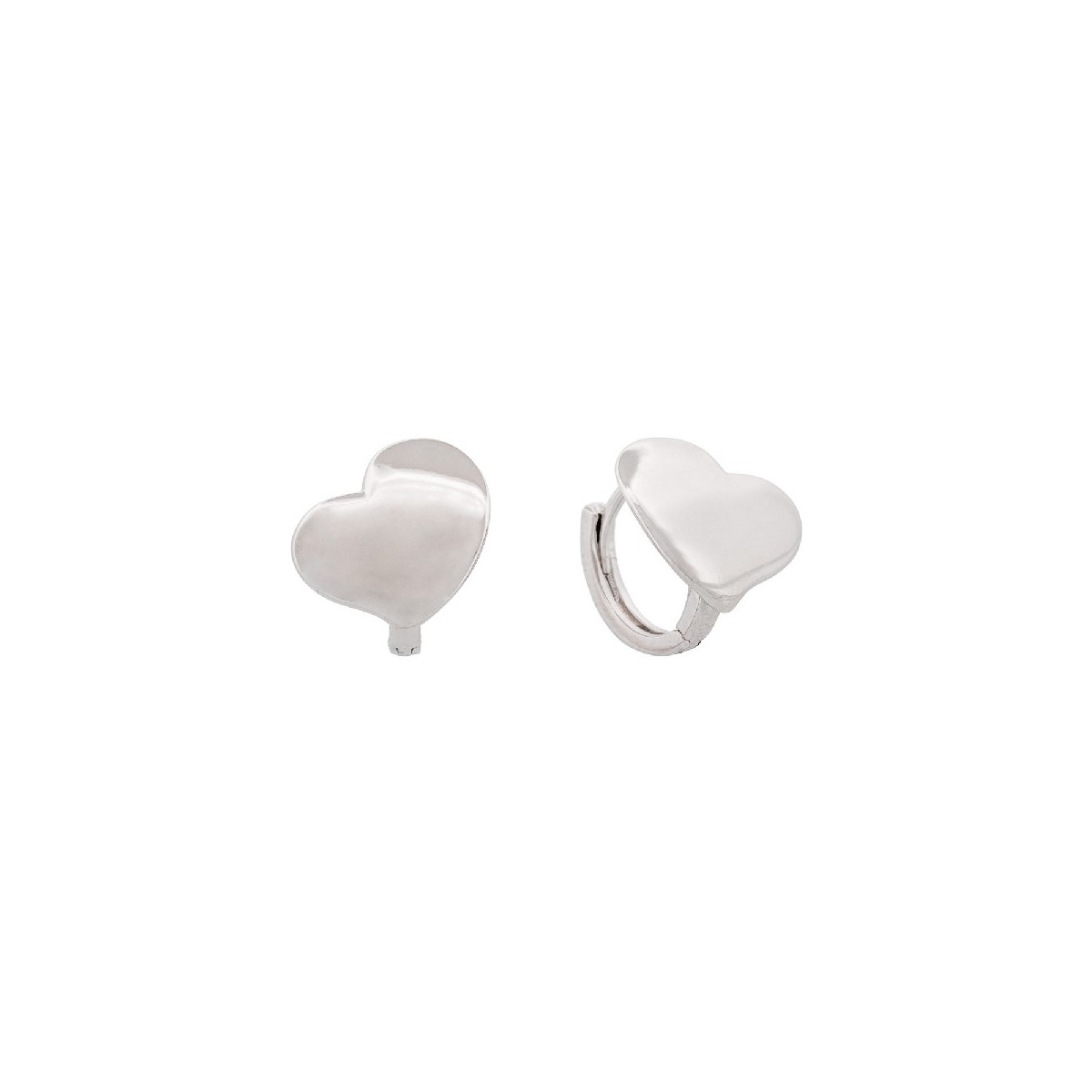 PENDIENTE ARO CORAZON LISO - PE6631R
