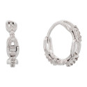 PENDIENTE ARO ESLABON LISO + CZ - PE6638R